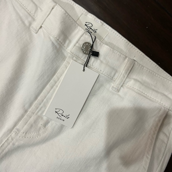 Rails Speedway Cargo Relaxed Boyfriend Salt White Jeans 25 NWT $218 - Picture 7 of 12